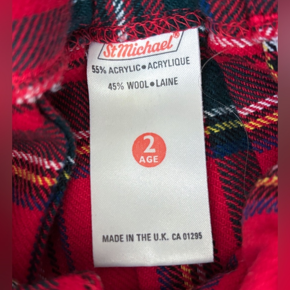 Childs St Michael Tartan Plain Kilt Size 2 Wool Blend Authentically Scottish - Picture 3 of 4